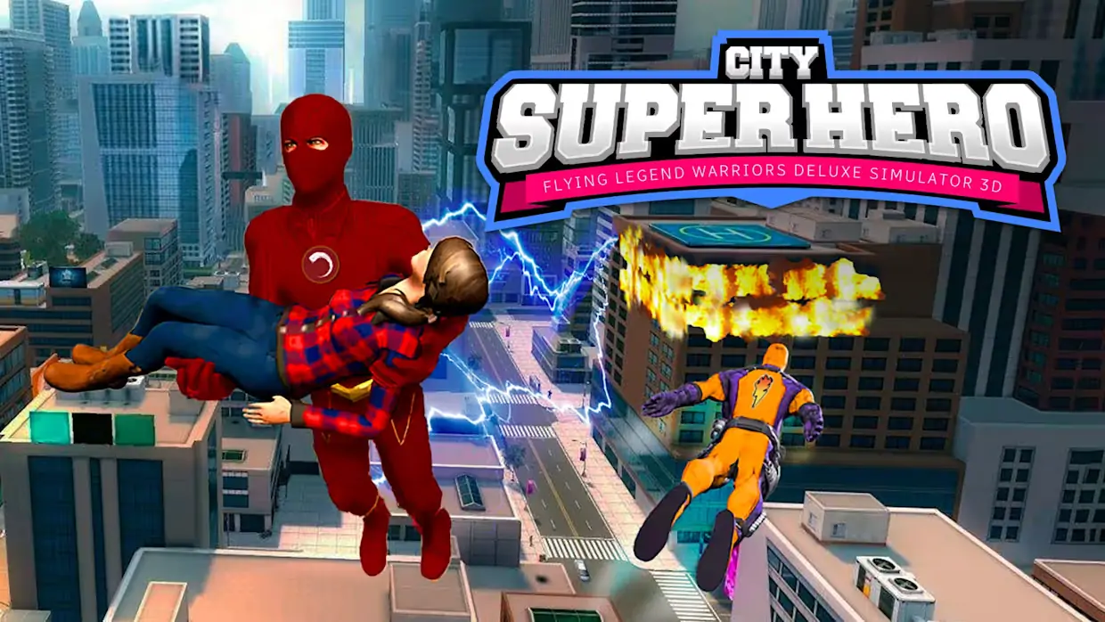 城市超级英雄3D：传奇飞侠豪华模拟器|City Super Hero 3D: Flying Legend Warriors Deluxe Simulator-极速数码电玩