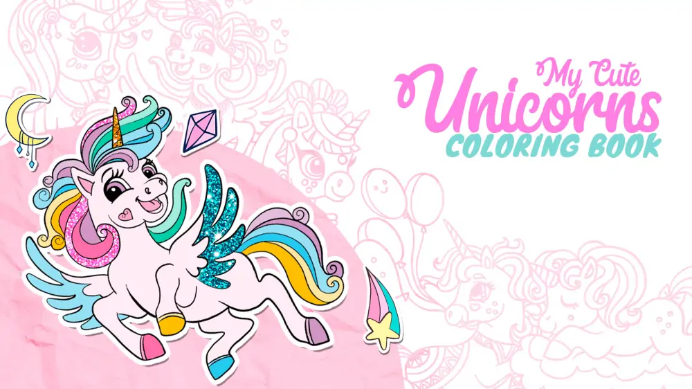 我的可爱独角兽：涂色书|My Cute Unicorns: Coloring Book中文-极速数码电玩