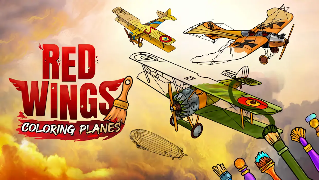 红色翅膀：彩色飞机|Red Wings: Coloring Planes-极速数码电玩